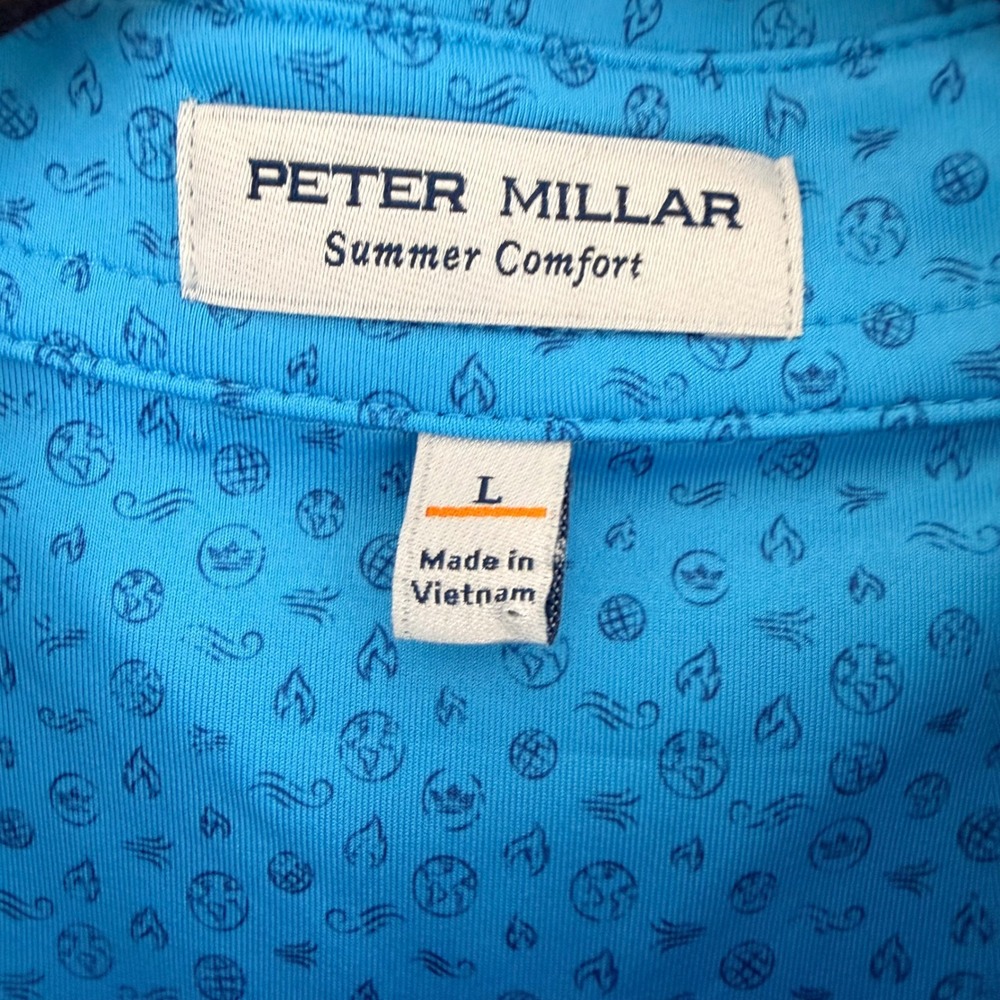 Peter Millar Crown Sport Summer Comfort Golf Polo Shirt (LG) NEW Lightweight - Picture 8 of 16